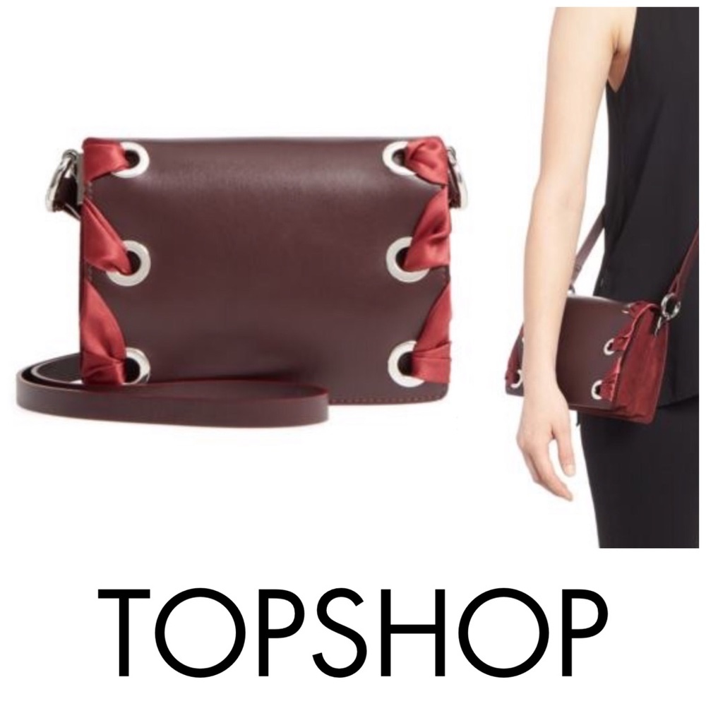TOPSHOP Premium Leather Grace Crossbody Bag